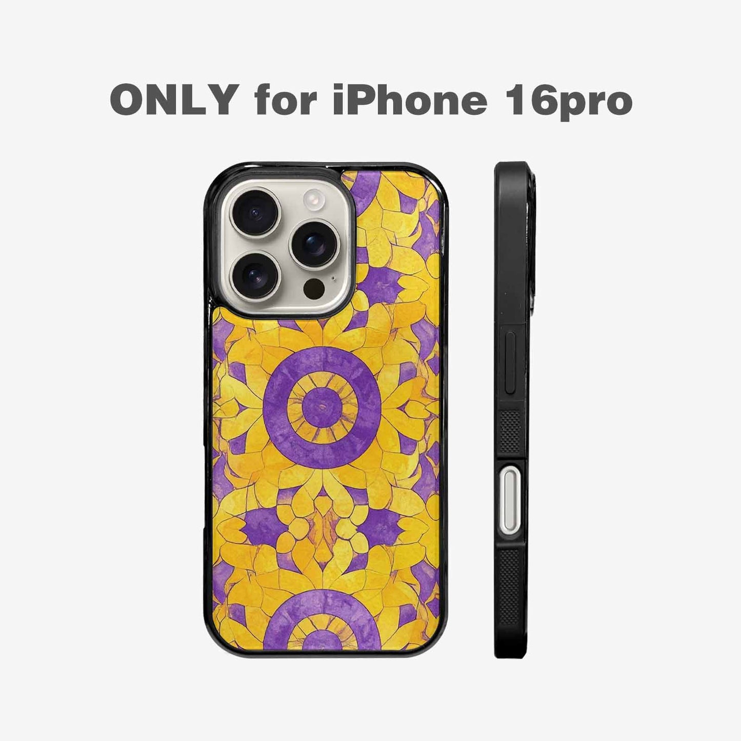 iPhone 16 Pro Case — Intersex Flag Color Theme Small Rainbow, Customized Protective Case