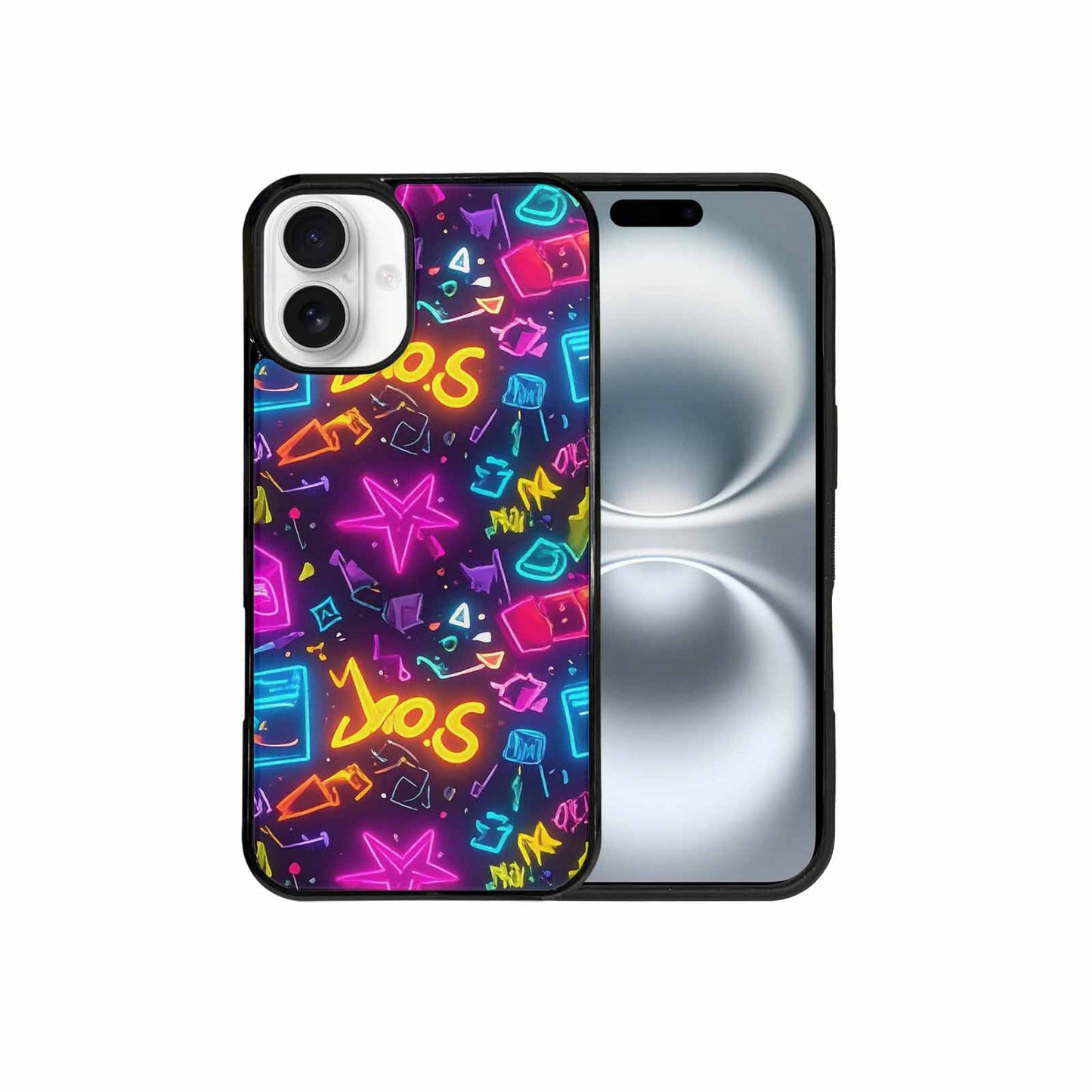 iPhone 16 Plus Case — 80s Retro Motif 80s Retro Motifs, Custom Designed Case Cover