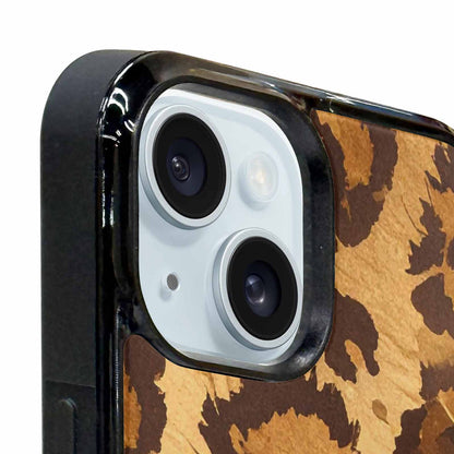 iPhone 15 Plus Case — Classic Leopard Print Warm Golden Tan, Unique Phone Case Design