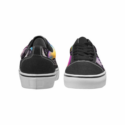 WOMEN'S Mushrooms Black & Purple Ink Canvas Artist-designed Dreamcore Shoes