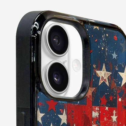 iPhone 16 Plus Case — Patriotic Stars And Stripes American Stars, Custom Art Phone Cover