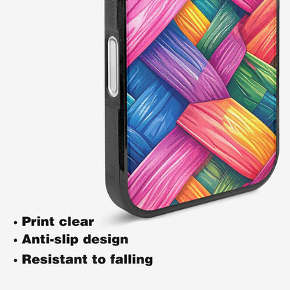 iPhone 16 Case — Polysexual Flag Color Theme Small Rainbow, Custom Print Case Cover