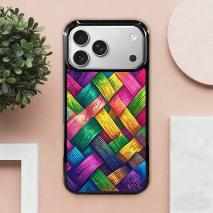 iPhone 17 Pro Max Case — Polysexual Flag Color Theme Original Art, Unique Phone Case Design