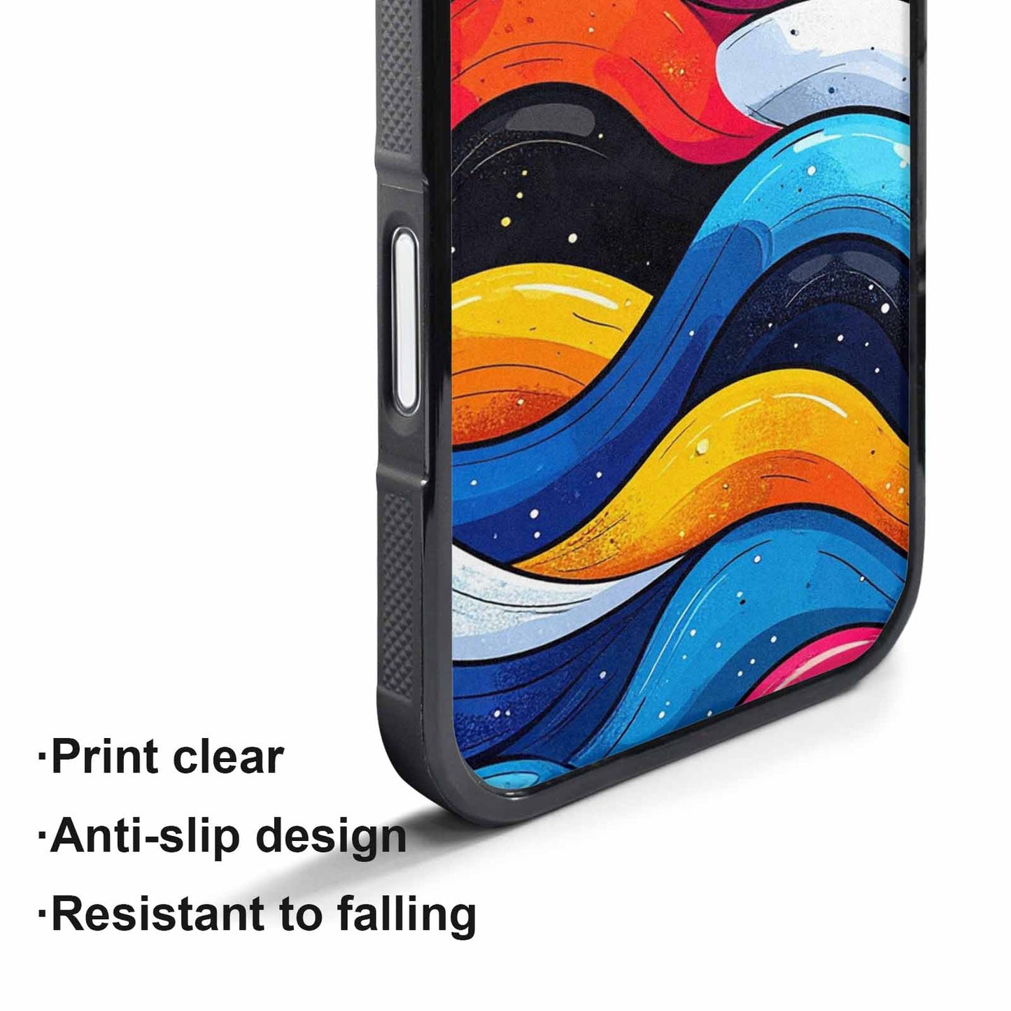 iPhone 17 Pro Max Case — Glossy Winter Wave Cartoon Cute, Custom Print Case Cover