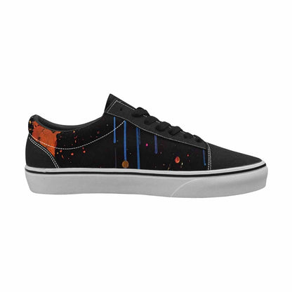 MEN'S Paint Splatter Canvas Lace-Up Cottagecore Custom Shoes