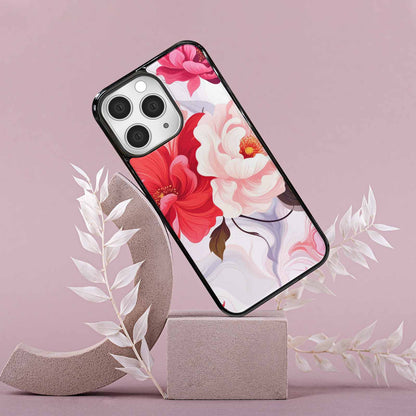 iPhone 15 Pro Max Case — Marble Floral Custom, Custom Phone Case