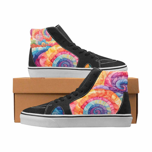 WOMEN'S Tie Dye High Top Canvas Graphic Print Y2K Custom Art Shoes