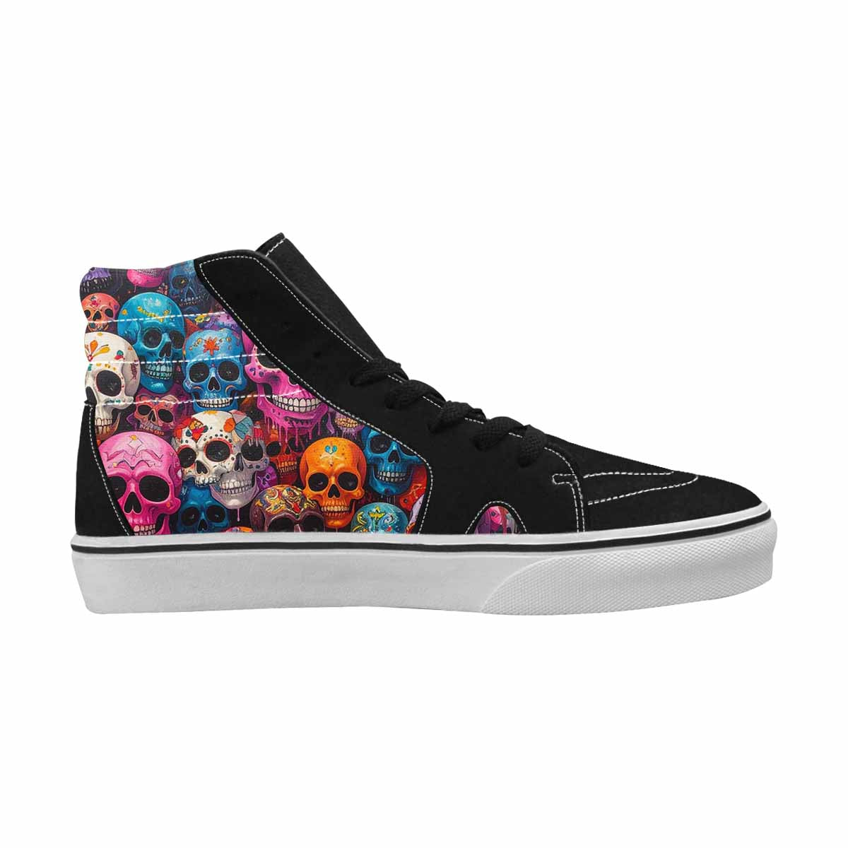 MEN'S Skulls (general) Skulls High Top Canvas Dark Academia Custom Sneakers