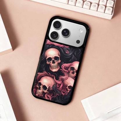 iPhone 17 Pro Case — Skull Dark Art Gothic Print Gothic, Custom Printed Phone Case