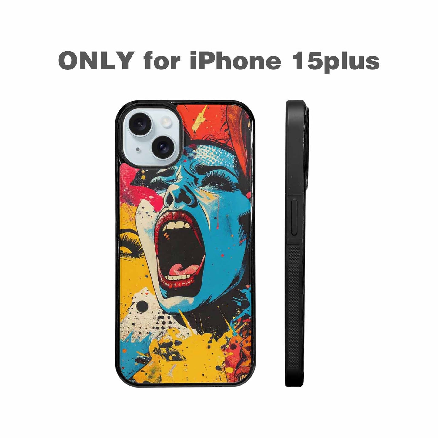 iPhone 15 Plus Case — Comic Book Scream Comic Book Scream, Custom Print Case Cover