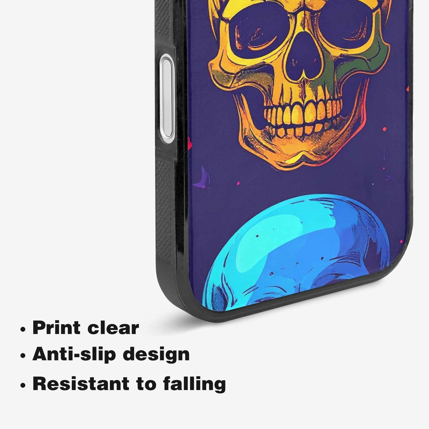 iPhone 16 Case — Pride Flag Skulls Seamless Pattern Vibrant, Custom Phone Case