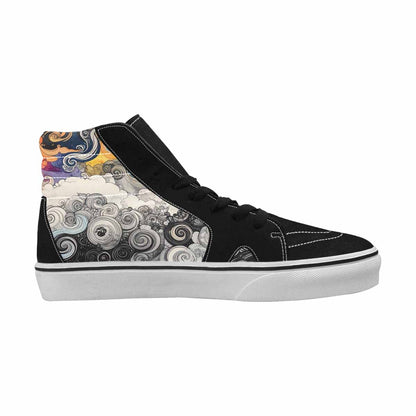 MEN'S Tie High Top Canvas Dark Academia Custom Sneakers