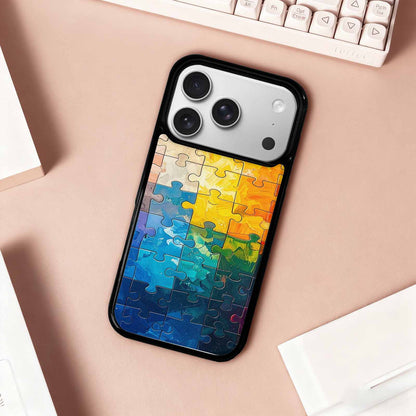 iPhone 17 Pro Case — Autism Puzzle Pieces Puzzle Piece Pattern, Custom Made Phone Cover