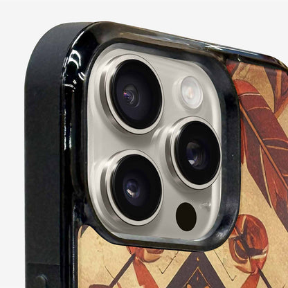 iPhone 15 Pro Max Case — Native American Geometric Pattern Arrows Feathers, Original Design Phone Case