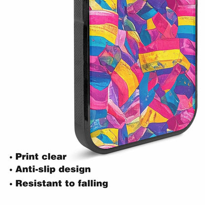 iPhone 15 Plus Case — Pansexual Flag Color Theme Small Rainbow, Custom Designed Case Cover