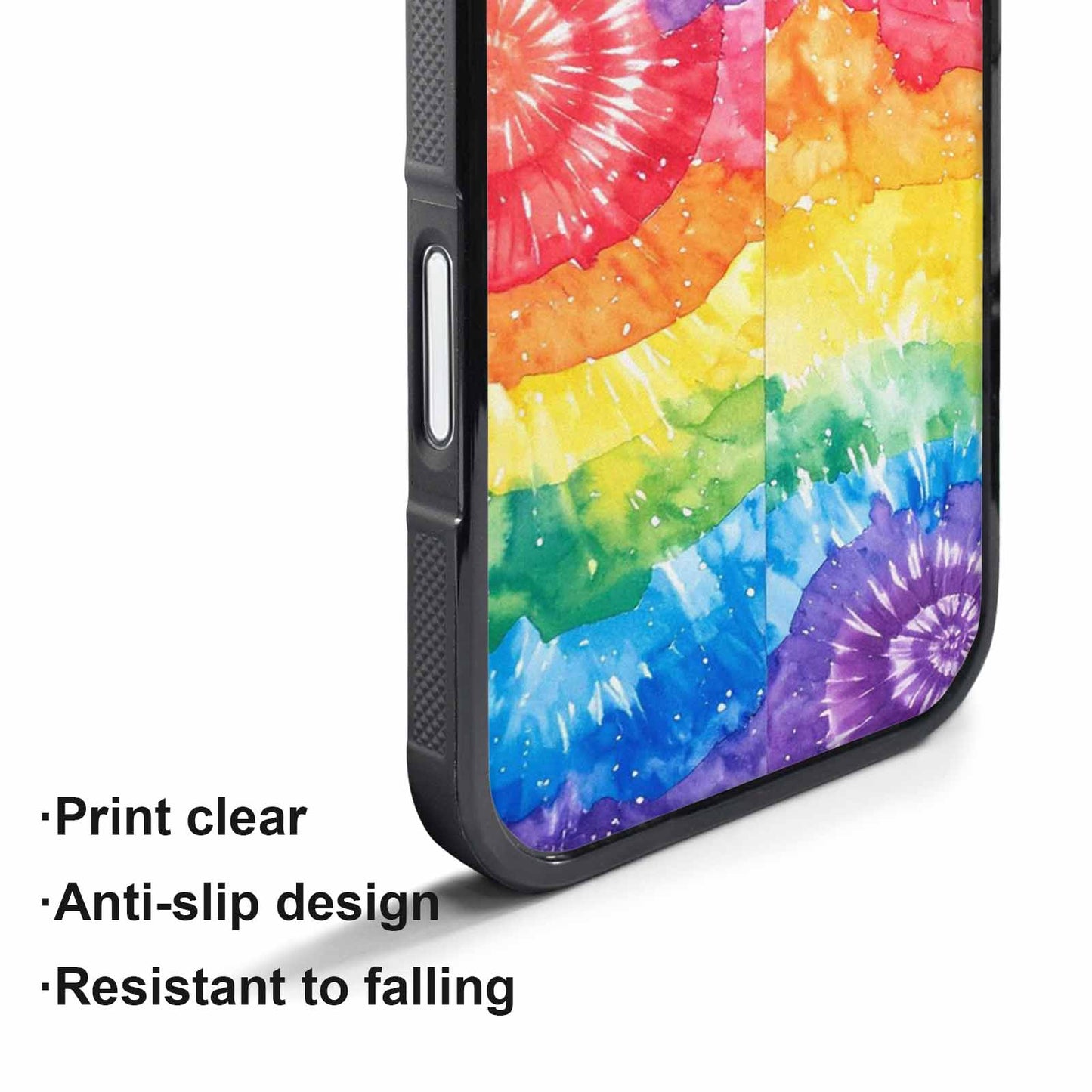 iPhone 17 Pro Case — Tie Dye Spiral Rainbow Blended Tie, Customized Protective Case