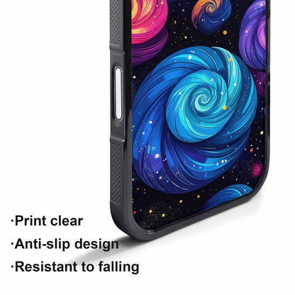 iPhone 17 Pro Case — Rose Galaxy Art Seamless Pattern Galaxy, Custom Art Phone Cover