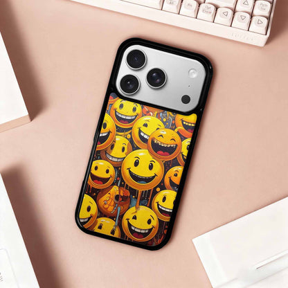 iPhone 17 Pro Case — Melting Moon Smiley Yellow Version Original, Original Design Phone Case