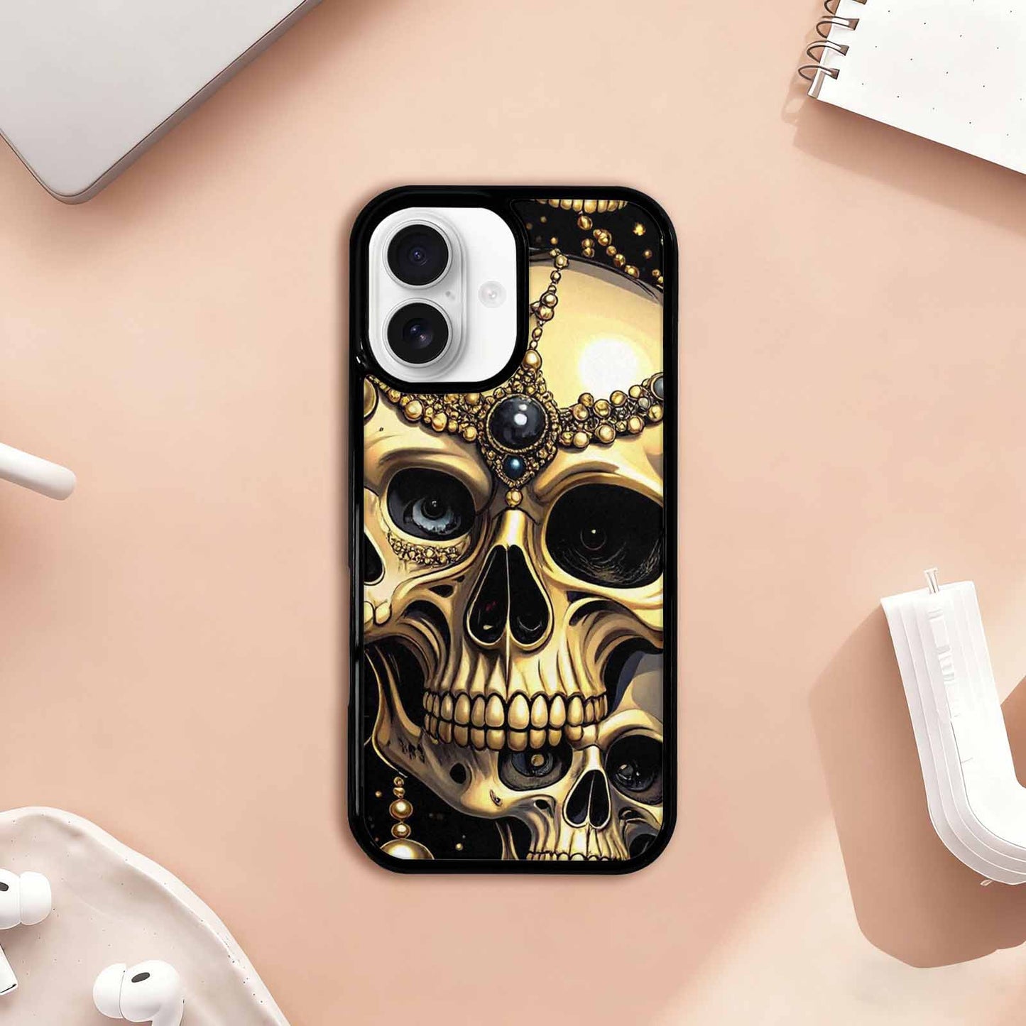 iPhone 17 Case — Skull Dark Art Gothic Print Gothic, Custom Designed Case Cover