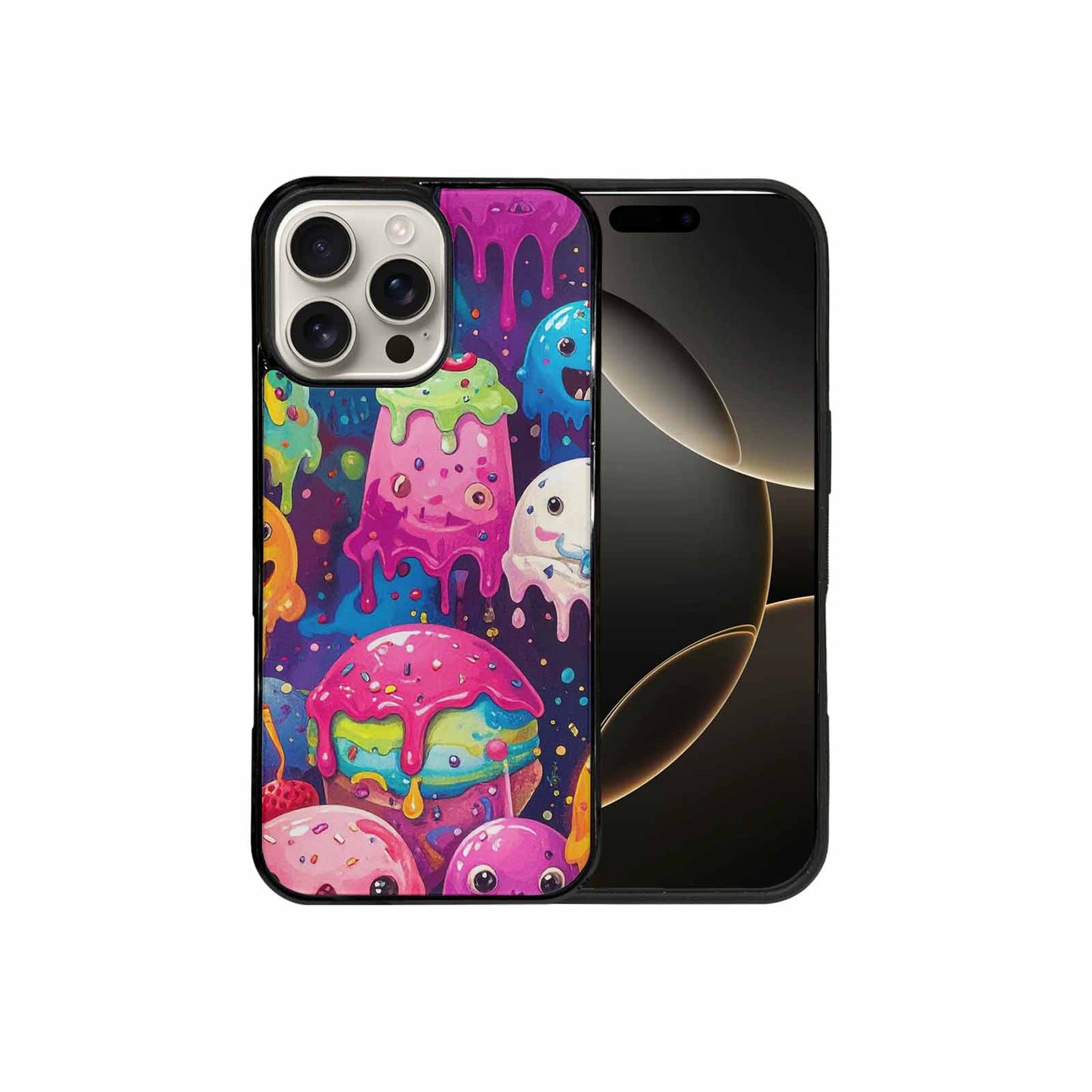 iPhone 16 Pro Max Case — Melting Ice Cream Monster Charac, Custom Art Phone Cover