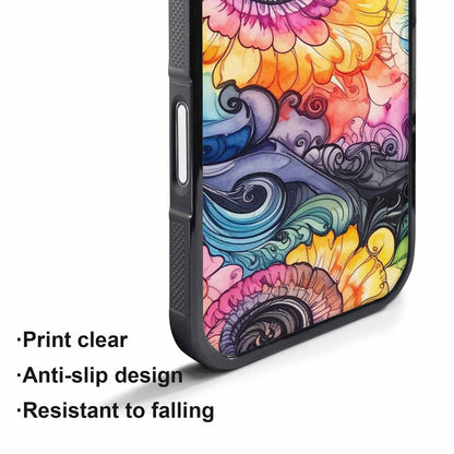 iPhone 17 Pro Case — Tie Dye Swirls Black White Tie, Custom Designed Case Cover