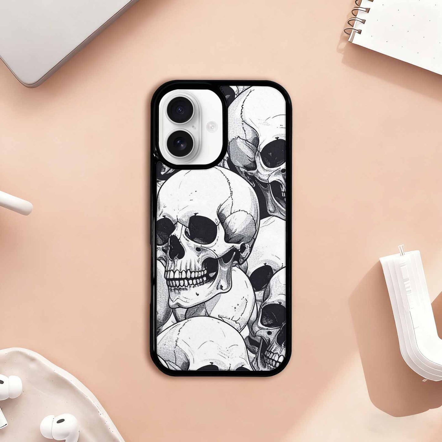 iPhone 17 Case — Skull Dark Art Gothic Print Gothic, Custom Designed Case Cover
