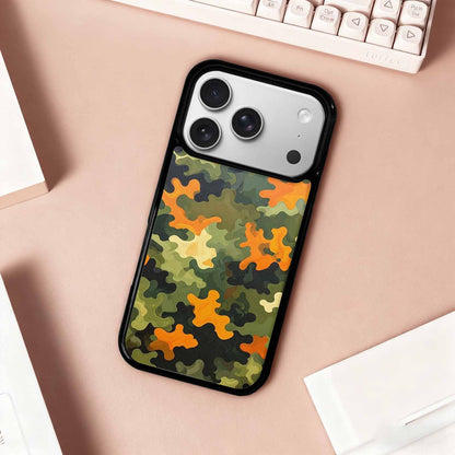 iPhone 17 Pro Case — Small Military Camouflage Blotch Pattern Camo, Customized Protective Case