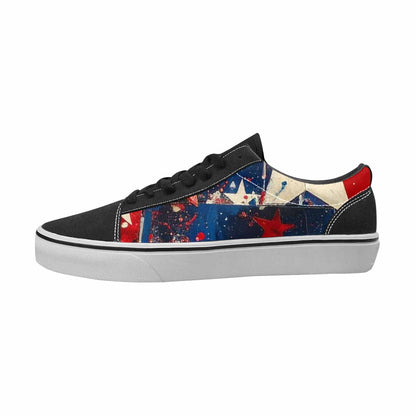 MEN'S Patriotic Canvas Unique Print Kaleidoscope Sneakers