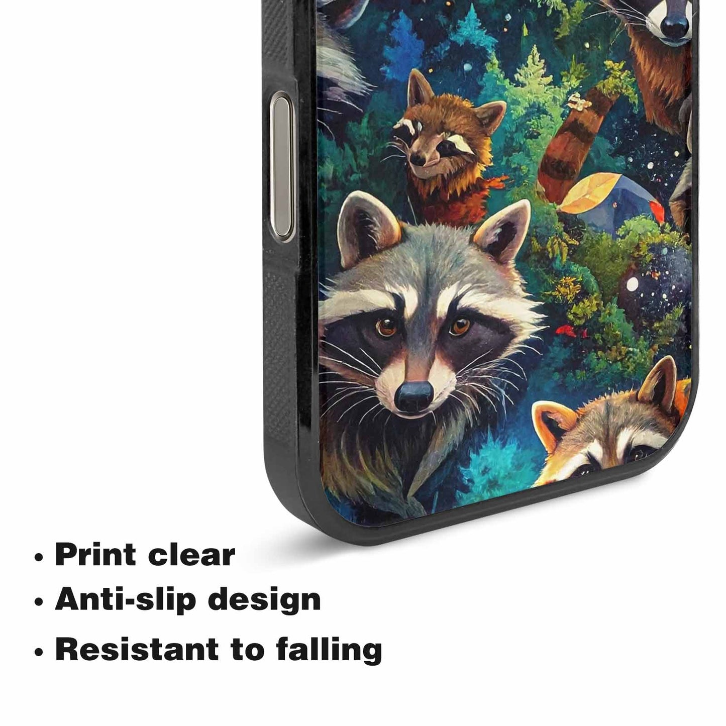 iPhone 16 Pro Case — Raccoon Bandit Raccoon Bandit Pattern Hundreds, Custom Print Case Cover