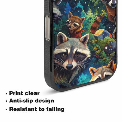 iPhone 16 Pro Case — Raccoon Bandit Raccoon Bandit Pattern Hundreds, Custom Print Case Cover