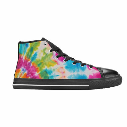 WOMEN'S Tie Dye Rainbow Twist High Top Canvas Dreamcore Shoes