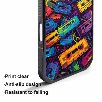 iPhone 17 Air Case — Retro Cassette Tape Pattern Hundreds Retro, Unique Phone Case Design