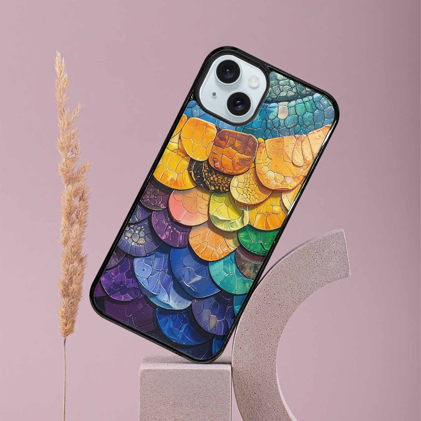 iPhone 15 Plus Case — Reptile Scale Full Color Vibrant Reptile, Custom Print Case Cover