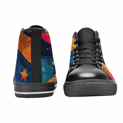 MEN'S Steampunk Galaxy High Top Canvas Dark Academia Custom Sneakers