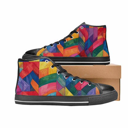 MEN'S Transgender Flag Color High Top Canvas Dreamcore Custom Shoes