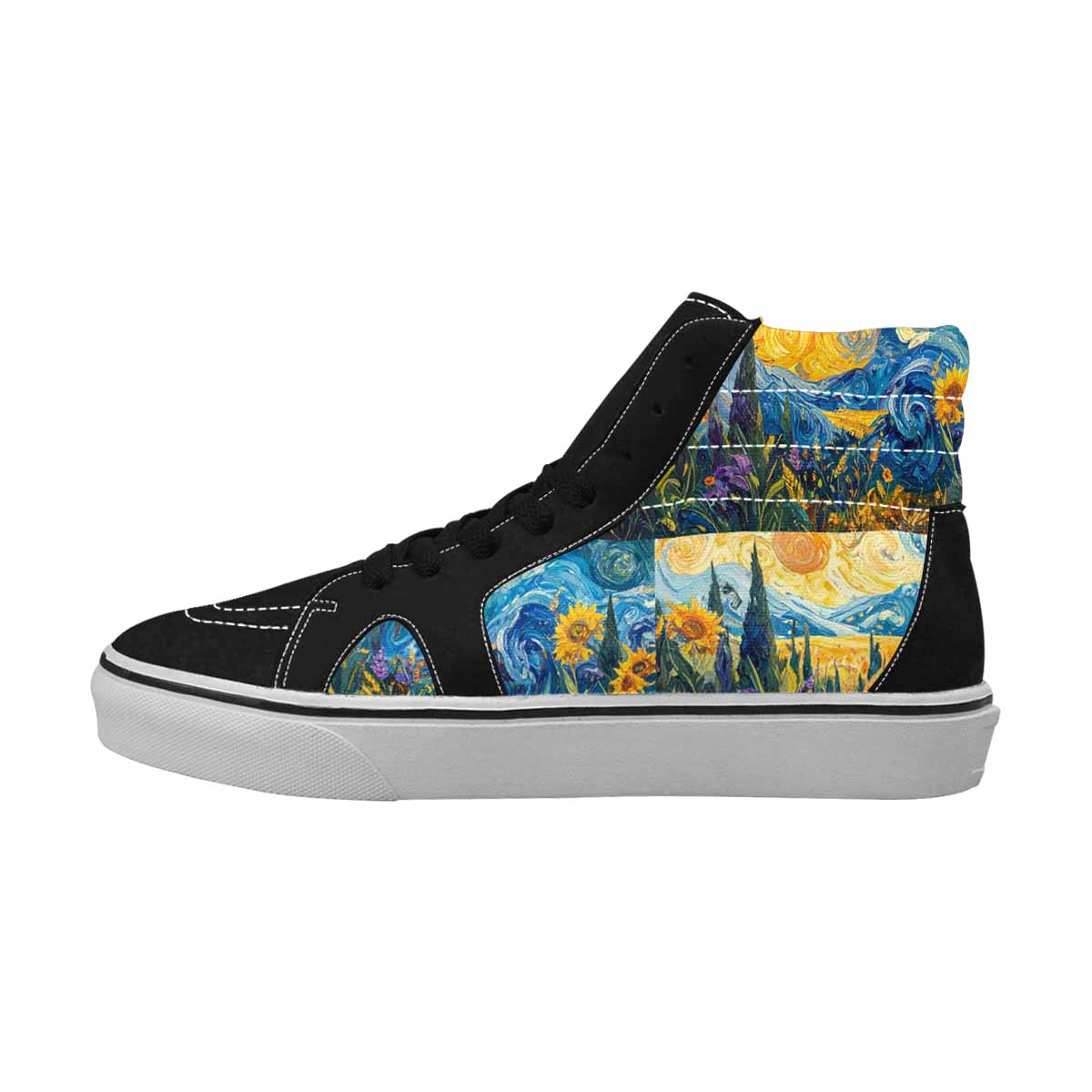 MEN'S Blend All Versions High Top Canvas Neon Fantasy Custom Sneakers