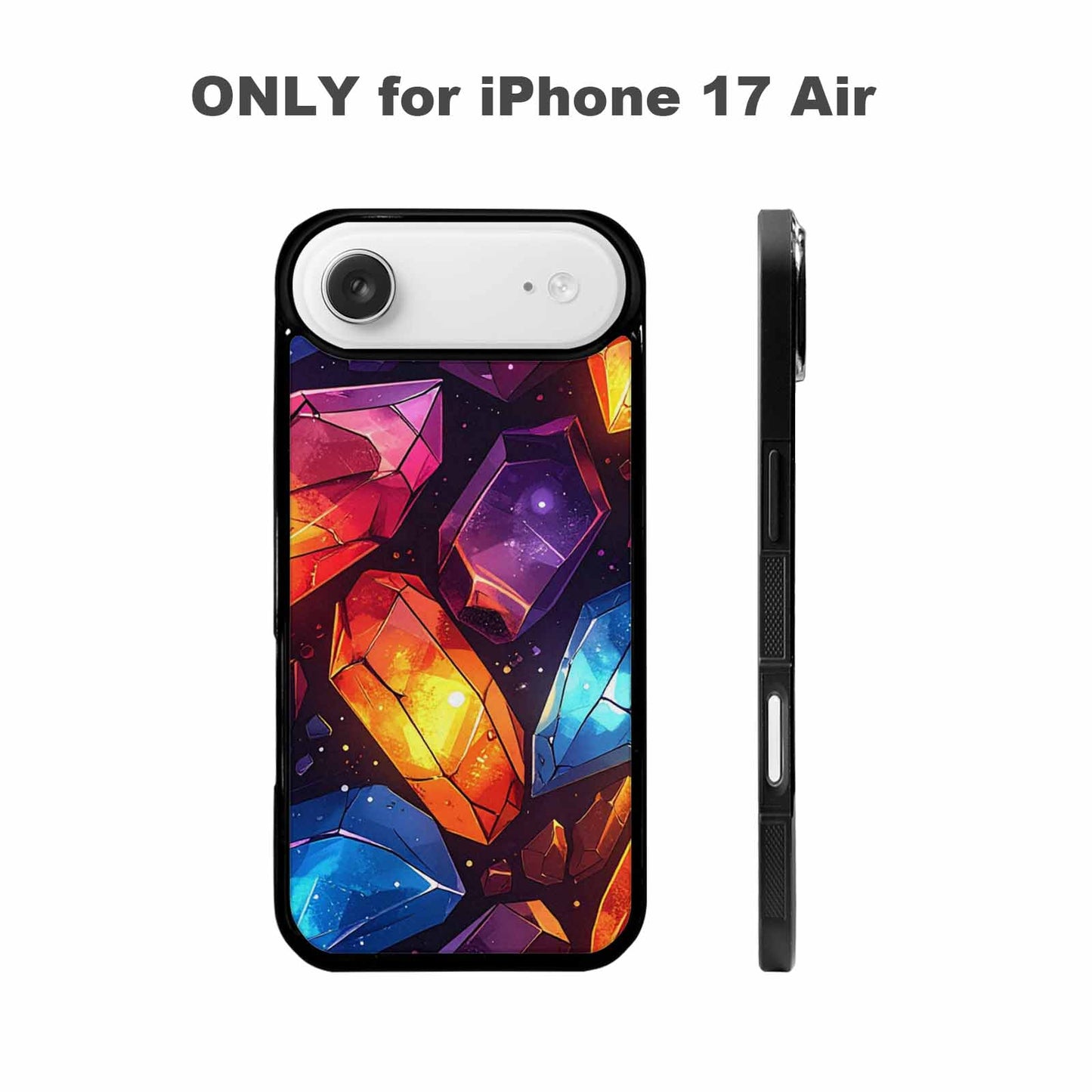 iPhone 17 Air Case — Glowing Foodie Crystal Shard Original Art, Personalized Phone Case