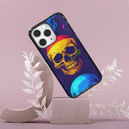 iPhone 15 Pro Max Case — Pride Flag Skulls Seamless Pattern Vibrant, Custom Designed Case Cover