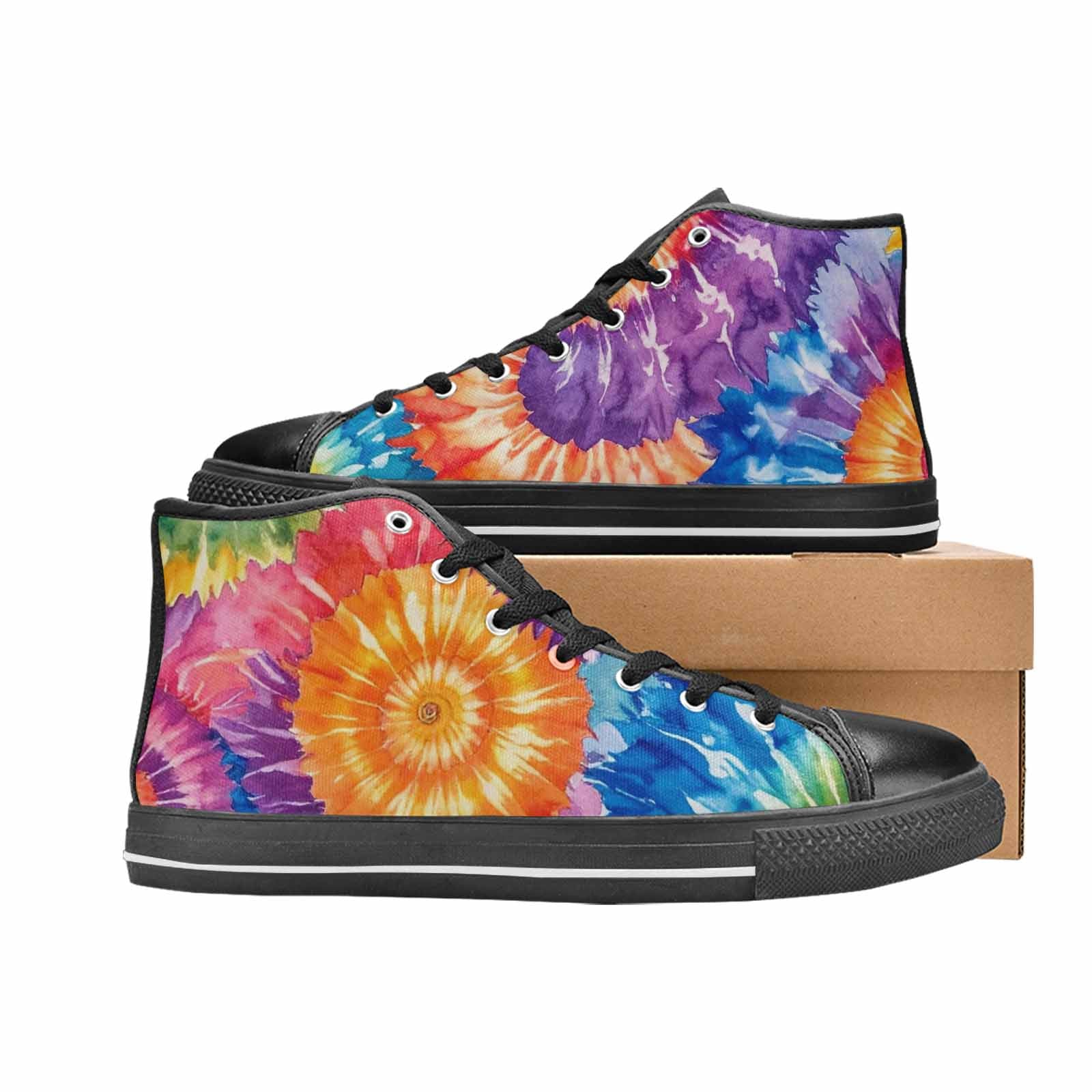 MEN'S Tie Dye Swirl High Top Canvas Dreamcore Shoes