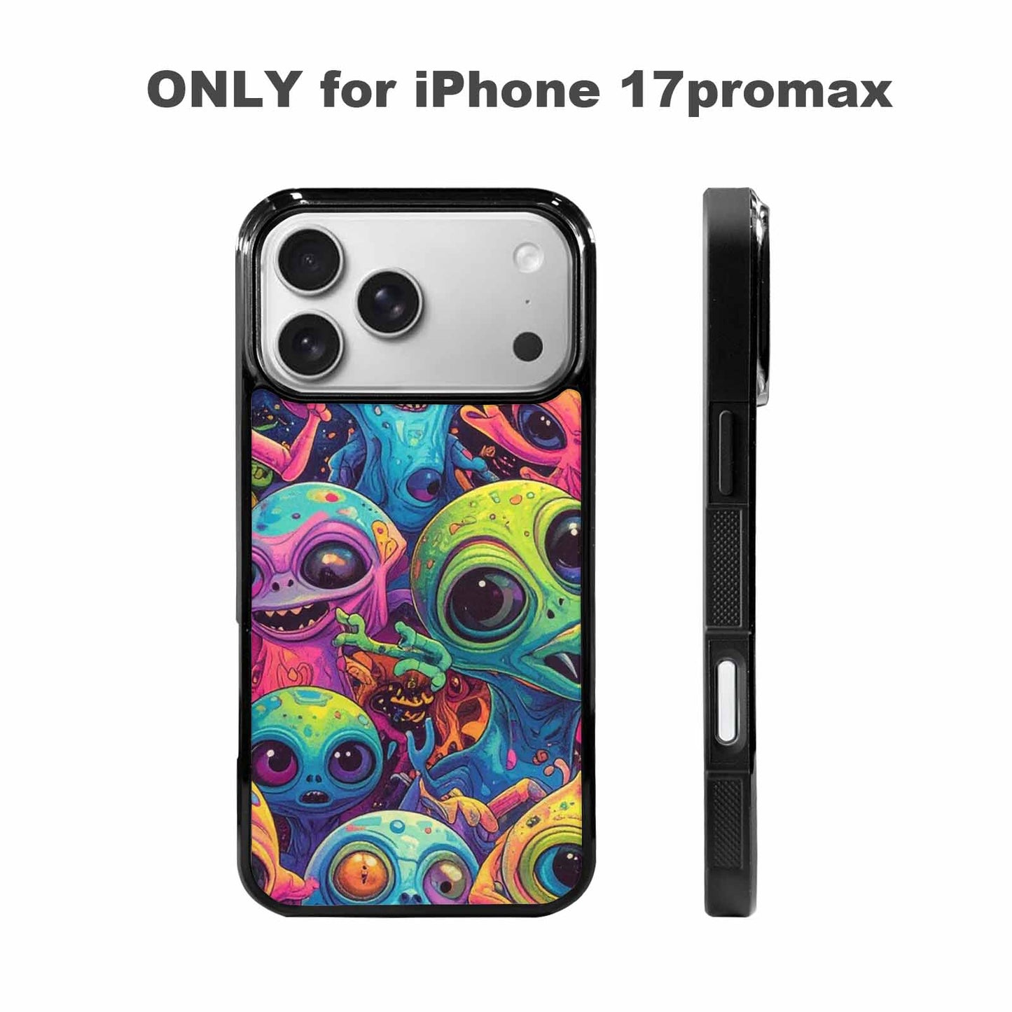 iPhone 17 Pro Max Case — Seamless Tileable Pattern Of Alien Scifi, Personalized Phone Case