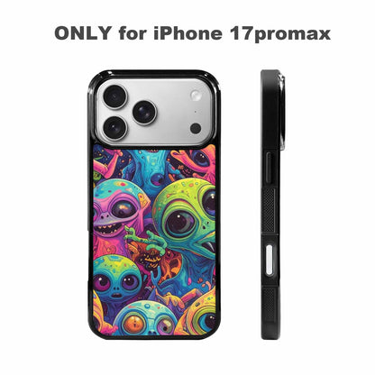 iPhone 17 Pro Max Case — Seamless Tileable Pattern Of Alien Scifi, Personalized Phone Case