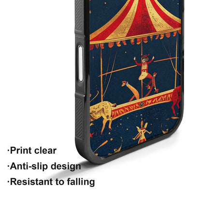 iPhone 17 Case — Vintage Circus Art Pattern Retro Vintage, Personalized Phone Case