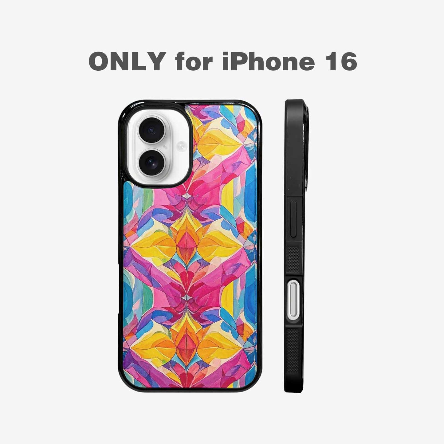 iPhone 16 Case — Pansexual Flag Color Theme Small Rainbow, Unique Phone Case Design