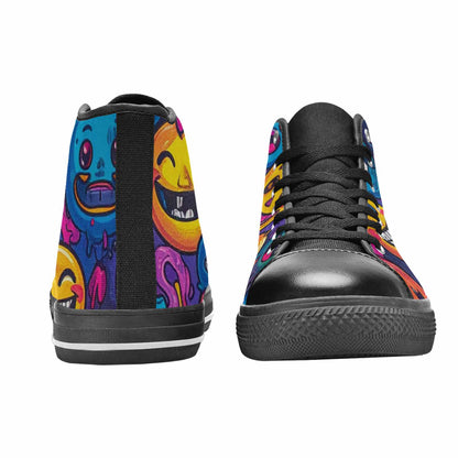 WOMEN'S Funny Looking Cartoon High Top Canvas Y2K Custom Sneakers