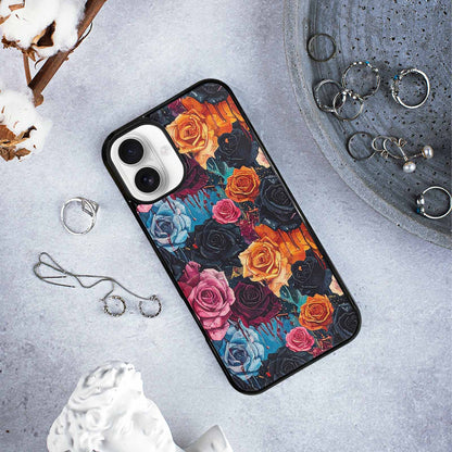iPhone 16 Plus Case — Gothic Rose Gothic Roses Pattern Hundreds, Custom Made Phone Cover