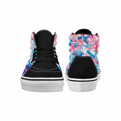 MEN'S Transgender Pride Flag High Top Canvas Surreal Custom Shoes