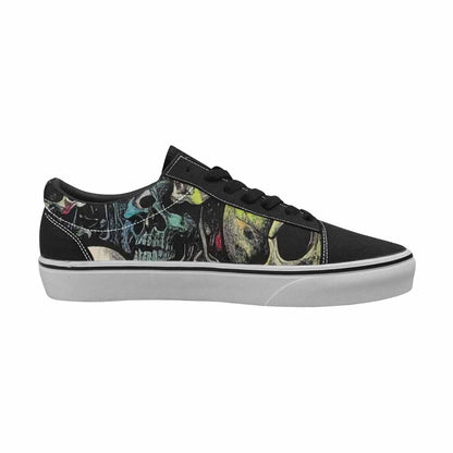 WOMEN'S Rainbow From Skull S Lace-Up Canvas Kaleidoscope Custom Sneakers