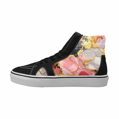 MEN'S Marble Vein High Top Canvas Neon Fantasy Shoes