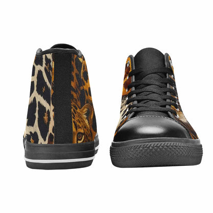 WOMEN'S Animal Print High Top Canvas Surreal Shoes