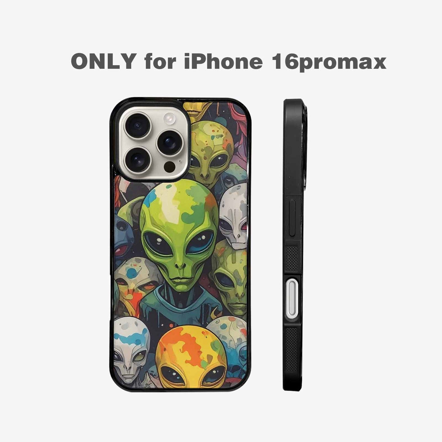 iPhone 16 Pro Max Case — Aliens Camo Aliens Pattern Hundreds Of, Custom Phone Case